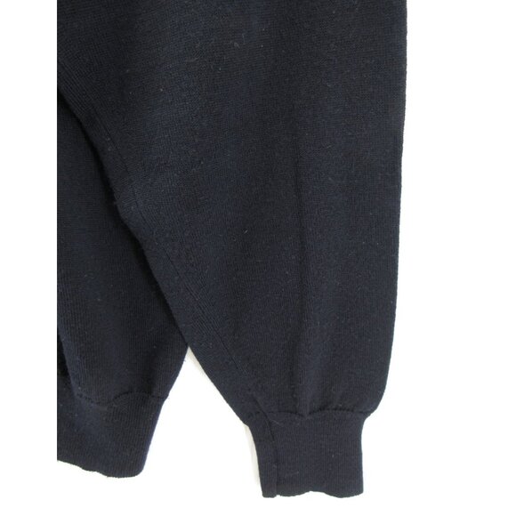 VINTAGE Alan Paine Sweater XL Merino Wool Polo Pullover 90s UK 46 * - Picture 3 of 11